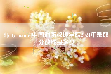 蓬莱中国消防救援学院2024年录取分数线是多少
