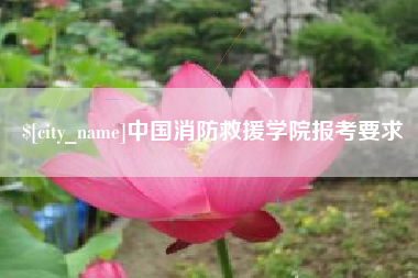 蓬莱中国消防救援学院报考要求
