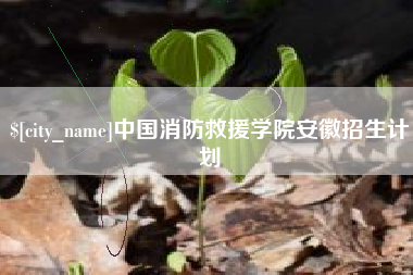 蓬莱中国消防救援学院安徽招生计划