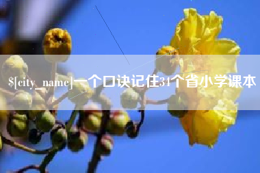 蓬莱一个口诀记住34个省小学课本