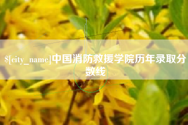 蓬莱中国消防救援学院历年录取分数线