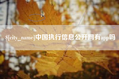 蓬莱中国执行信息公开网有app吗