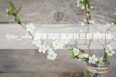 蓬莱国家消防救援队伍报名网址