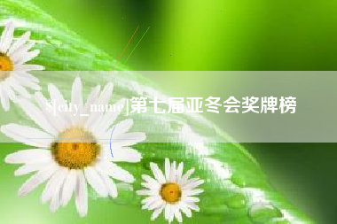 蓬莱第七届亚冬会奖牌榜
