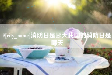 蓬莱消防日是哪天我国的消防日是哪天