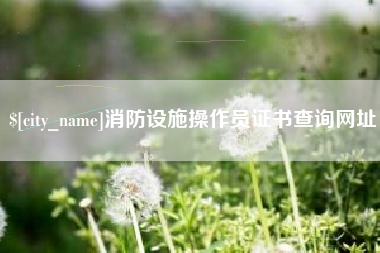 蓬莱消防设施操作员证书查询网址