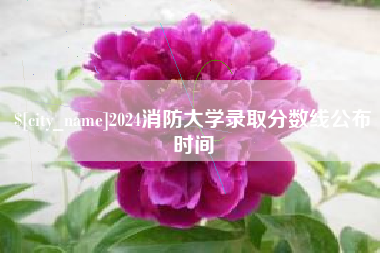 蓬莱2024消防大学录取分数线公布时间