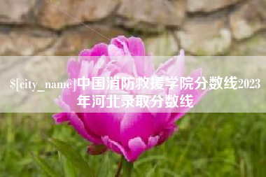 蓬莱中国消防救援学院分数线2023年河北录取分数线