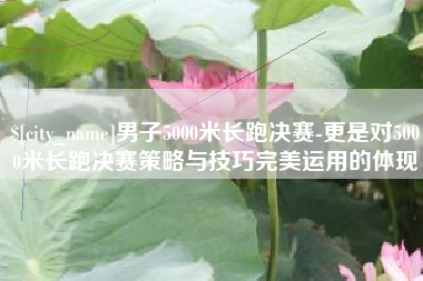 蓬莱男子5000米长跑决赛-更是对5000米长跑决赛策略与技巧完美运用的体现