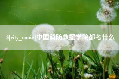 蓬莱中国消防救援学院都考什么