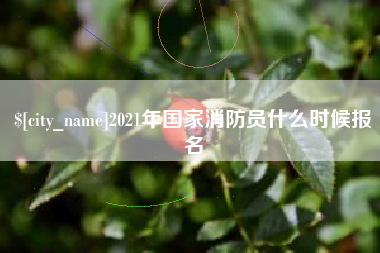 蓬莱2021年国家消防员什么时候报名