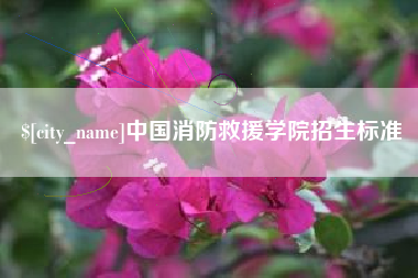 蓬莱中国消防救援学院招生标准