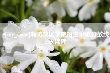 蓬莱消防救援学院招生录取分数线2020福建
